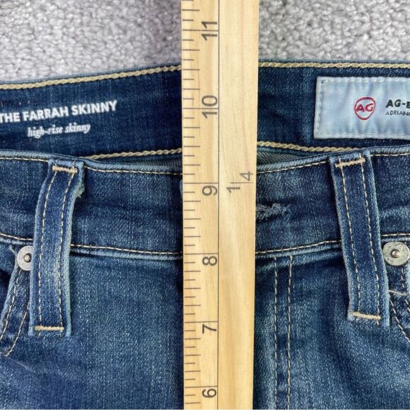 Ag Adriano Goldschmied Farrah Jeans Women’s 26 Blue Skinny High Rise Dark Denim - Picture 10 of 14